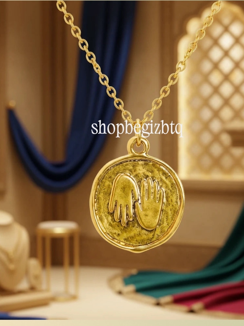 Authentic Chain Necklace Medallion & whimsical embellishment hangs